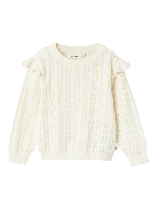 Lil Atelier Nina Kam Knit - Coconut Milk