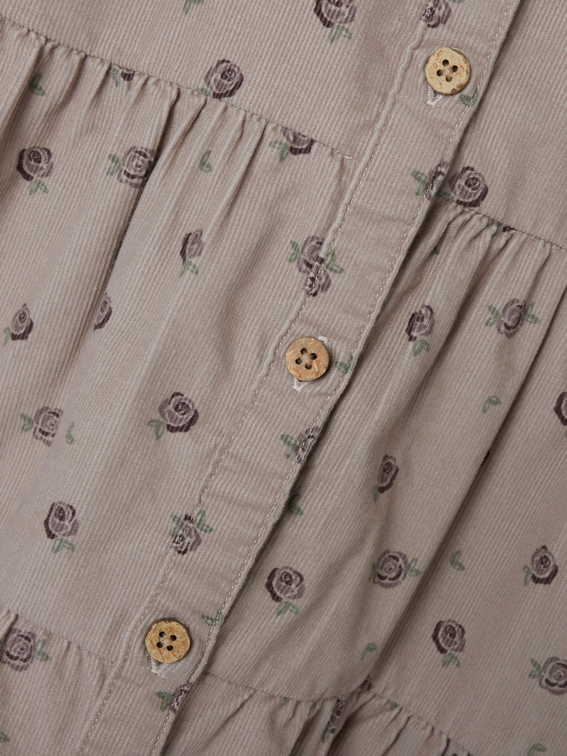 Lil Atelier Nola Floral Dress - Gray Morn