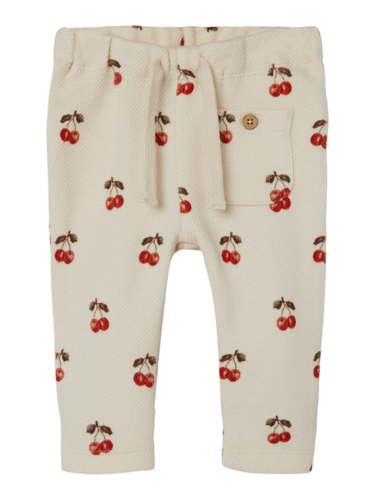 Lil Atelier Ronja Sweat Pants med Kirsebær -  Whitecap Gray