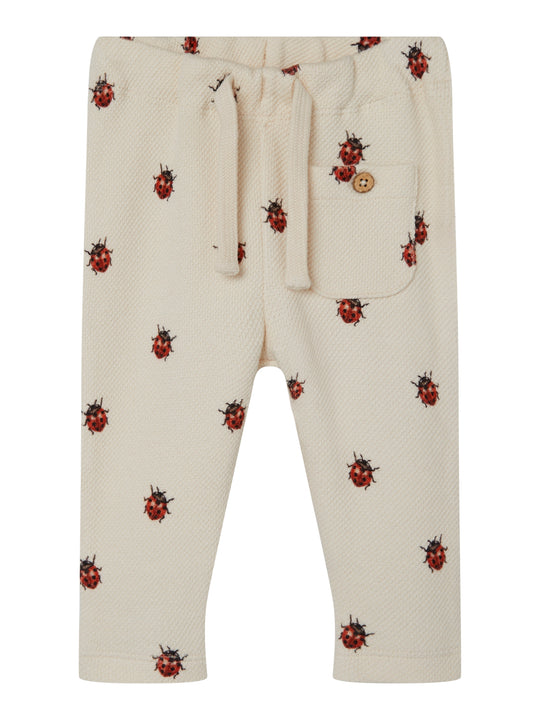Lil Atelier Ronja Sweat Pants med Mariehøne -  Whitecap Gray