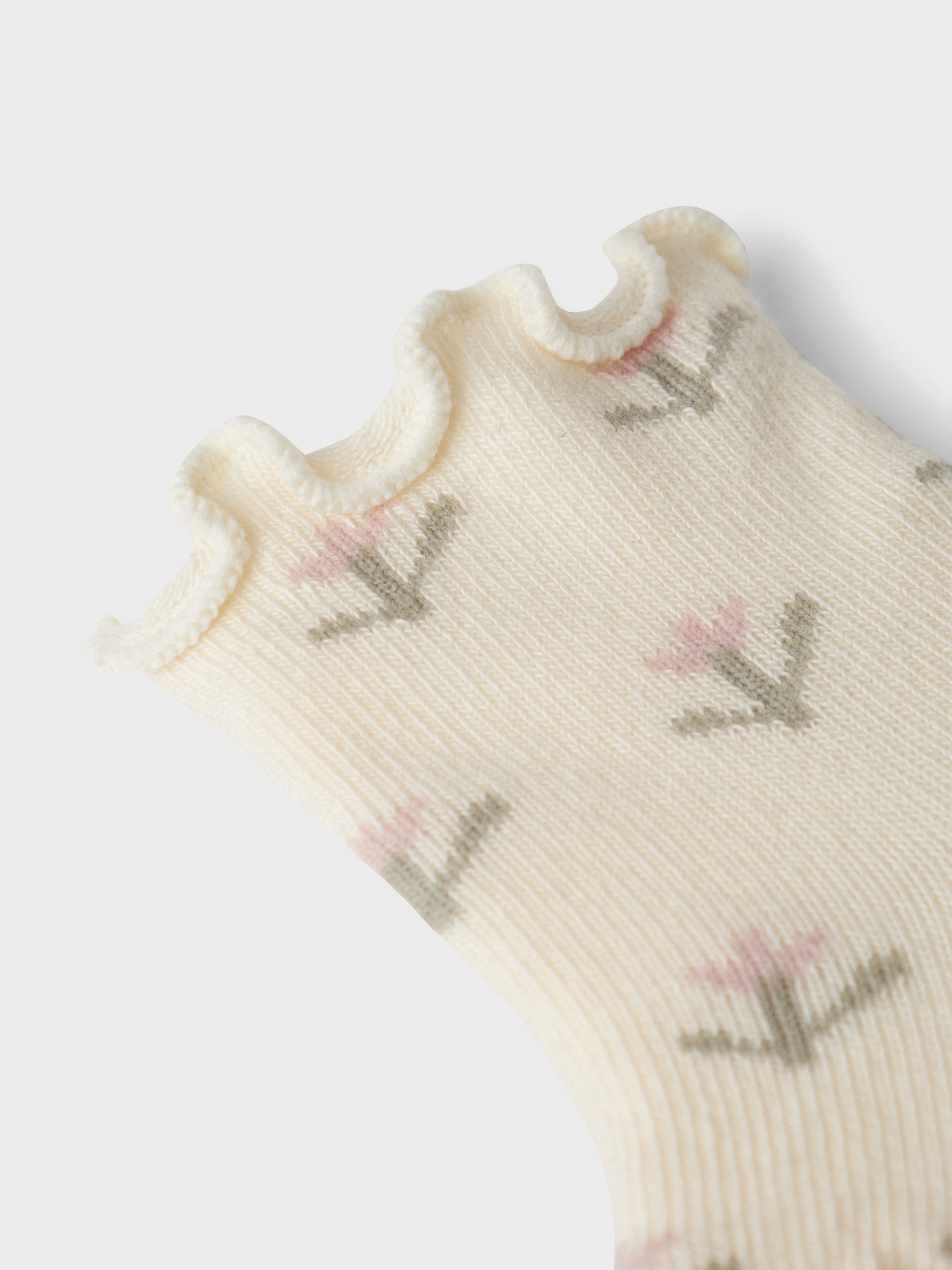 Lil Atelier - Rossa Sock med blomster - Turtledove