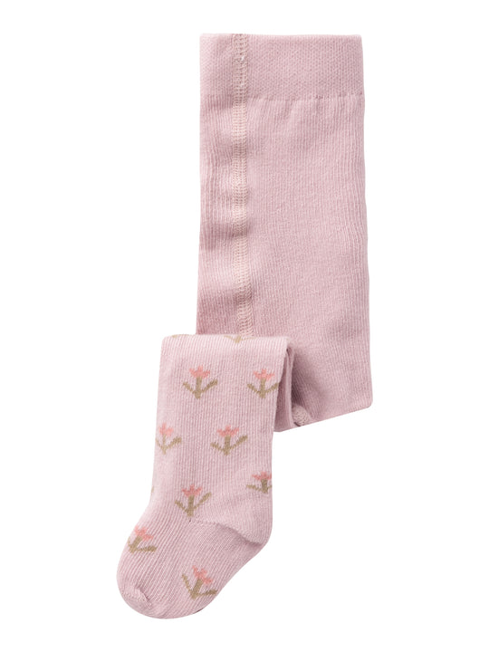 Lil Atelier - Rossa Strømpebukser med blomster - Violet Ice