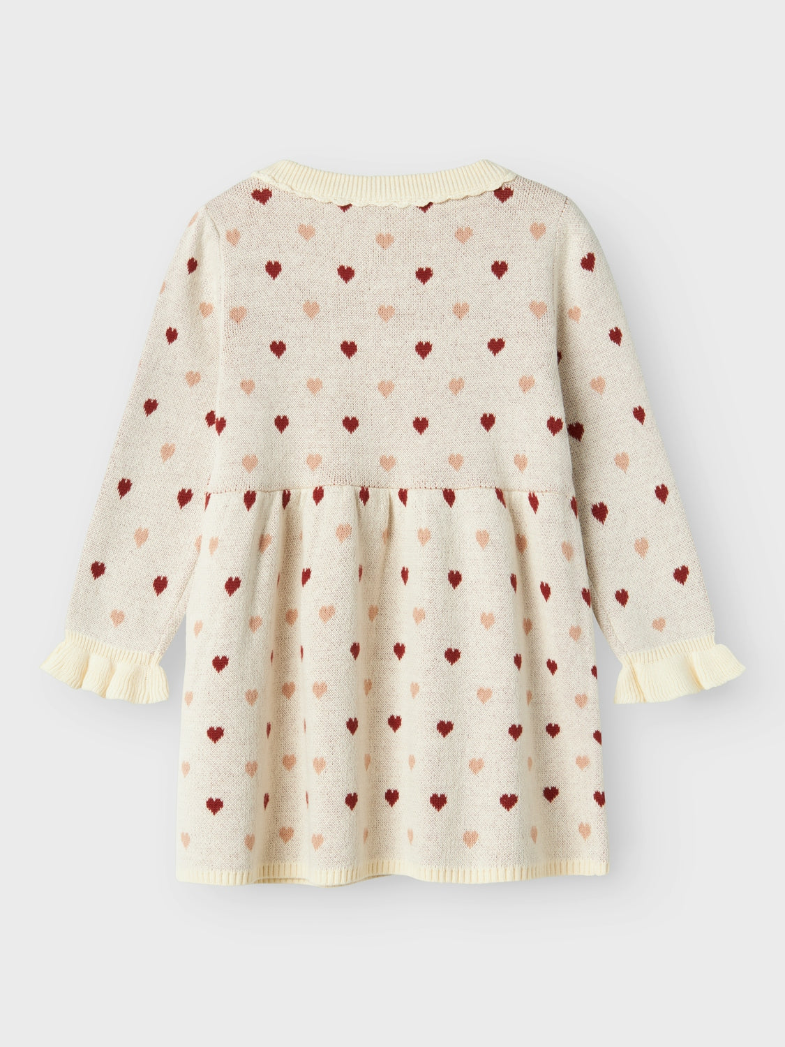 Lil Atelier Saran Knit Dress Heart - Turtledove