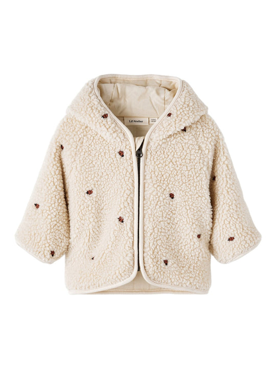 Lil Atelier Nalo Loose Sherpa Jakke Baby - Fog
