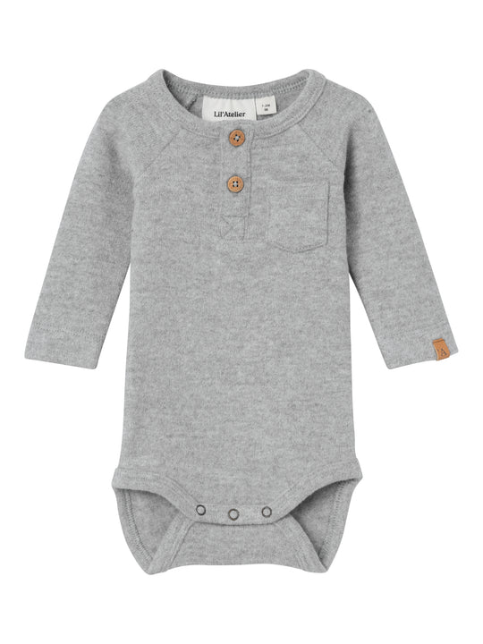 Lil Atelier Thor Body - Grey Melange