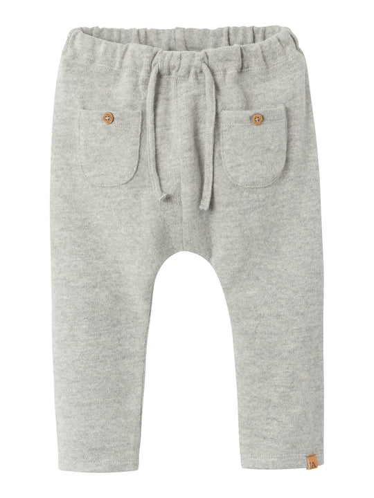 Lil Atelier Thor Loose Pants - Grey Melange