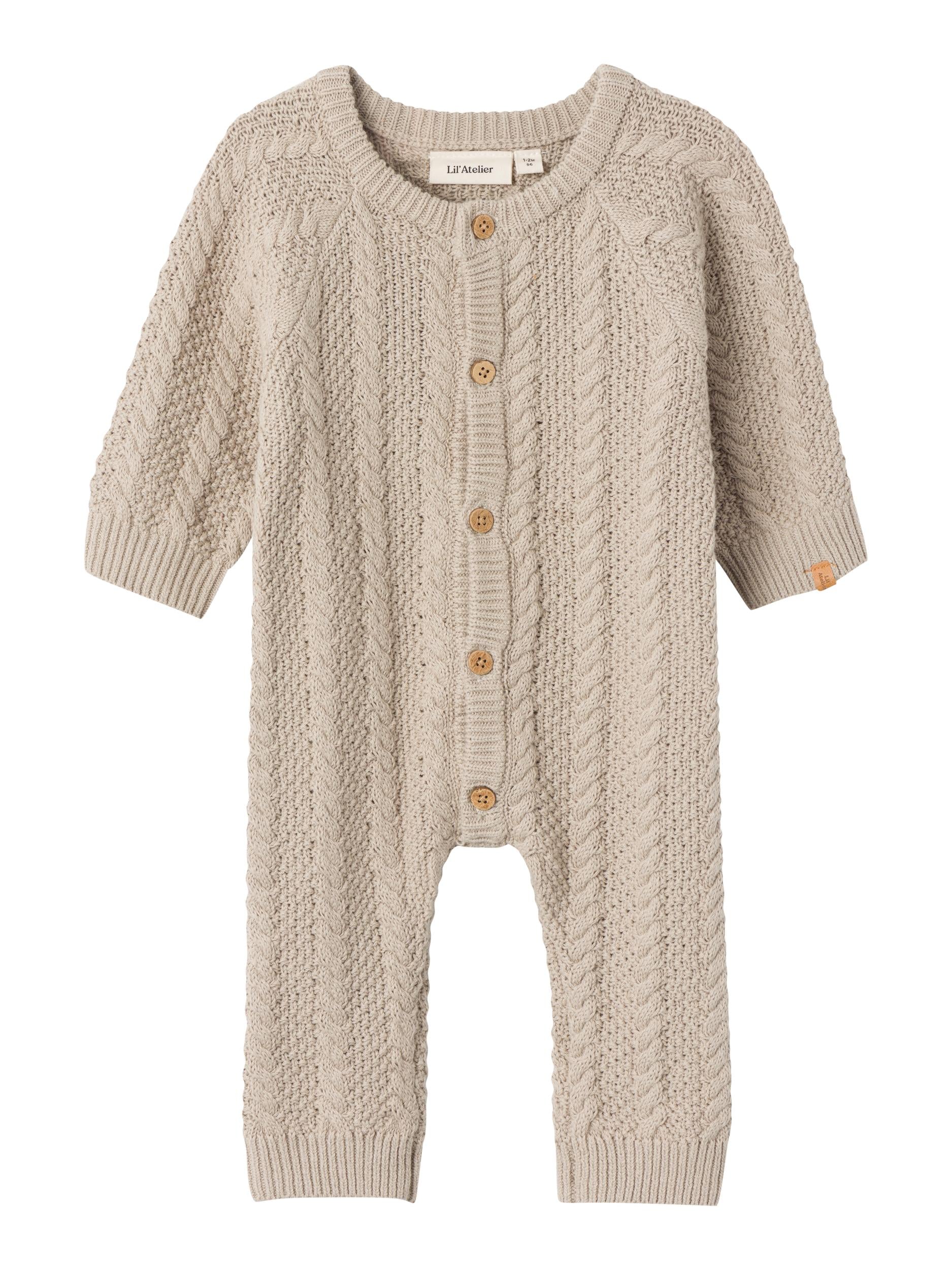 Lil Atelier Daimo Strik Baby Dragt - Pure Cashmere