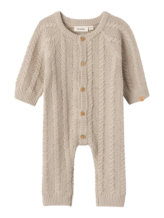 Lil Atelier Daimo Strik Baby Dragt - Pure Cashmere