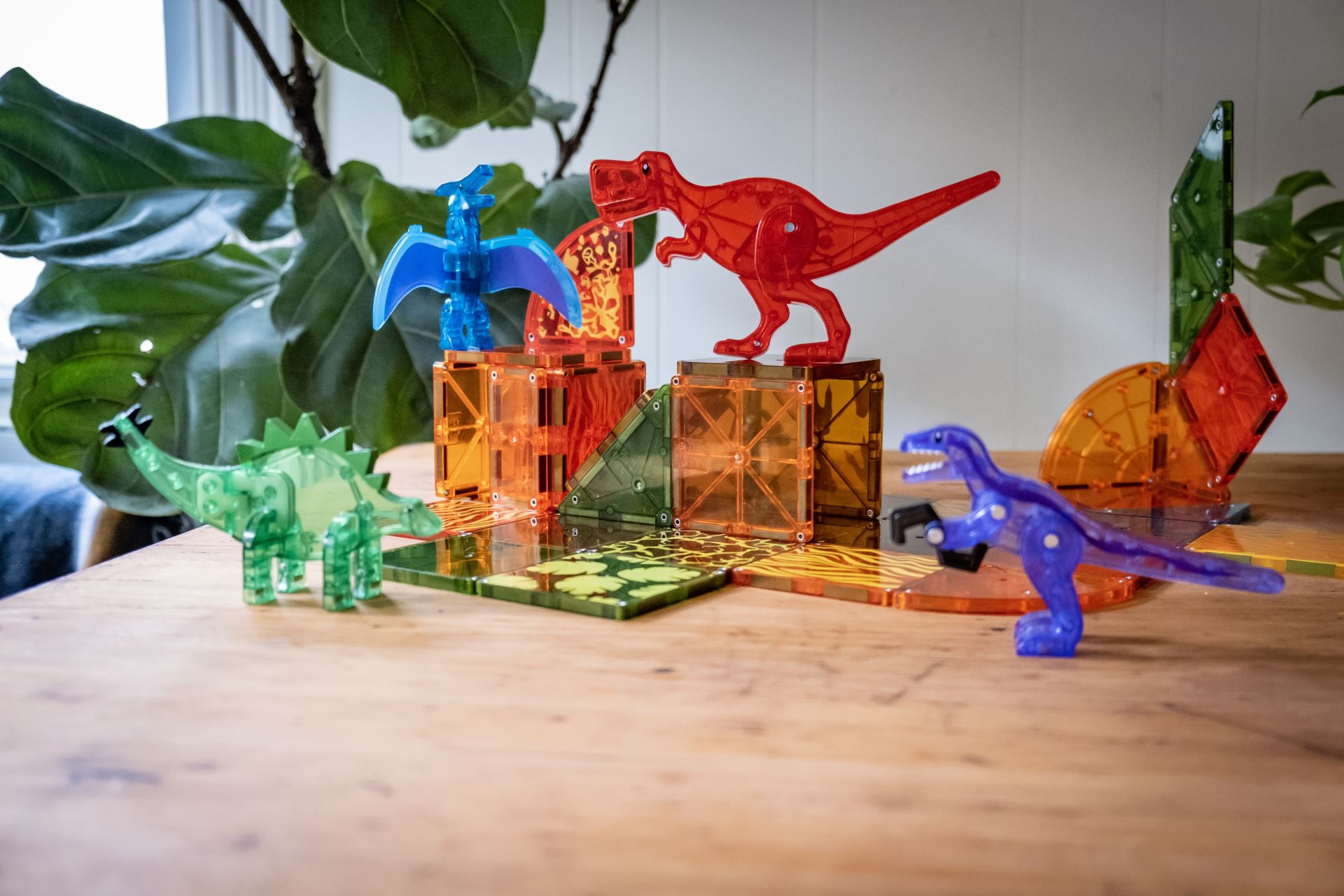 Magna-Tiles Magnetisk Legetøj - Dino Verden - 40 dele