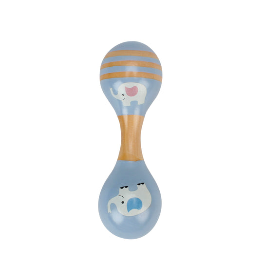Magni Dobbelt Maracas med Elefant - Lyseblå