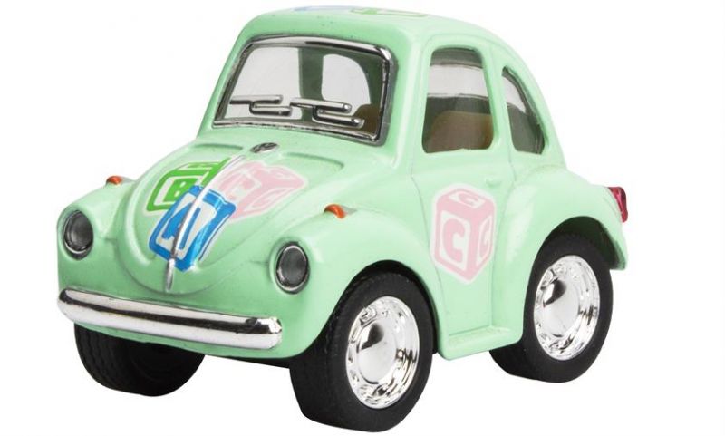 Magni Klassisk VW bobbel Pull Back i Pastelfarver - Blå, Gul, Grøn, Lyserød