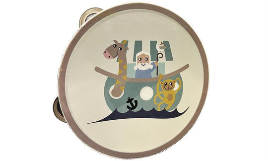 Magni Tamburin med Noahs Ark - hvid