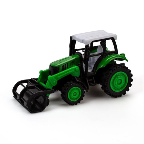 Magni Traktor med Pull back - Rød, Grøn, Orange & Lysegrøn