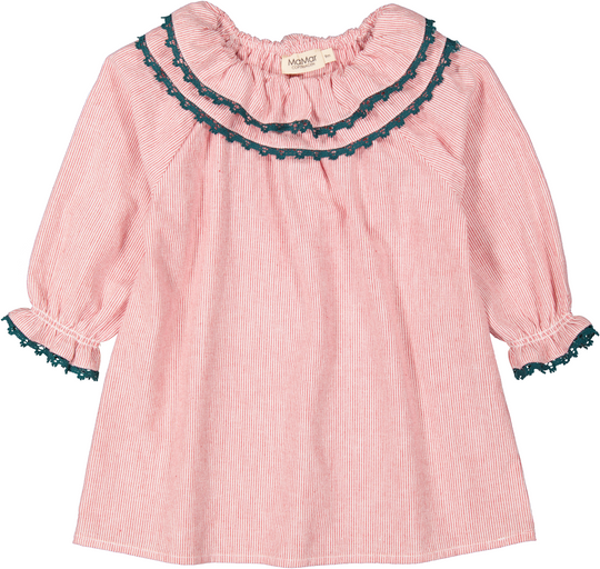 MarMar Dariella Fine Dress - Red Hairline Stripe