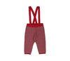 MarMar Pirol Pants med seler - Hibiscus Red Stripe