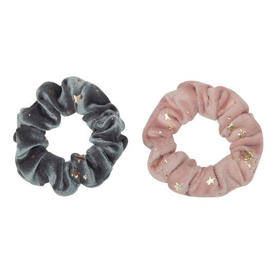 Mimi & Lula 2 Scrunchies hårelastikker - Velvet Starry Swanlake