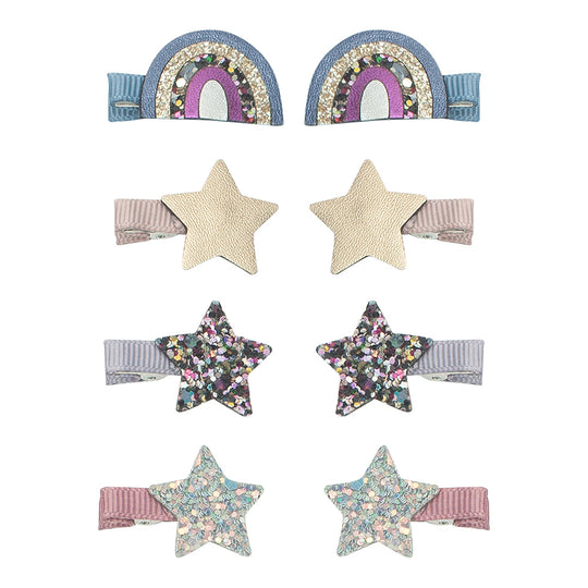 Mimi & Lula 8 hårclips - Mini Over the Rainbow Ziggy