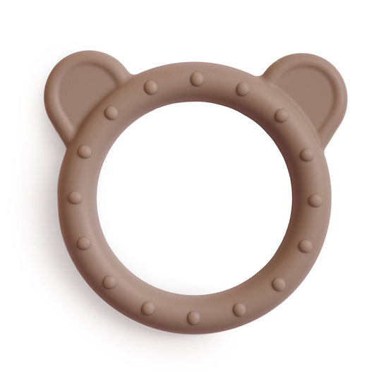 Mushie Teether Bear - Natural