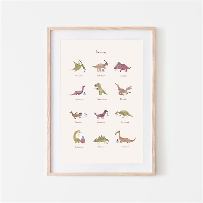 Mushie Dinosaur Plakat - 50x70 cm