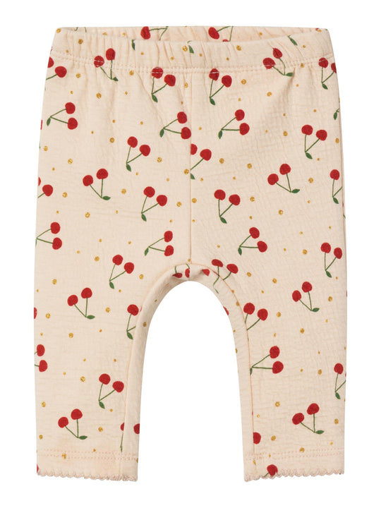 Name It Dolly Kirsebær Legging - Créme de Pêche