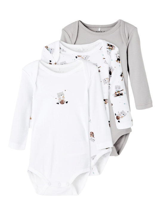 Name It Body 3 pak - Alloy Bear