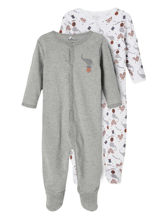 Name It Natdragter 2 pak - Grey Melange