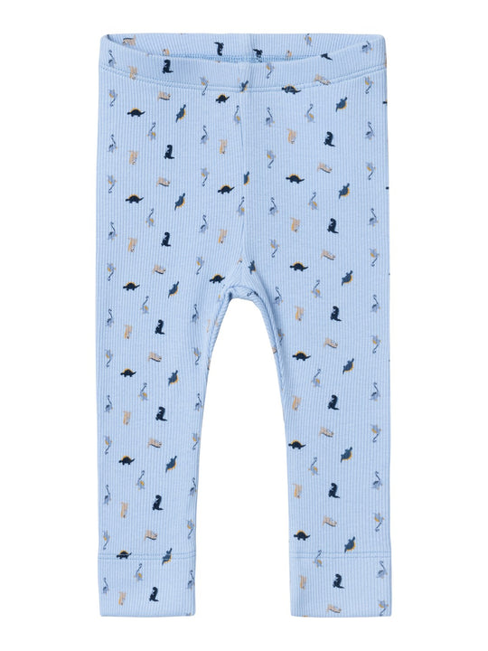 Name It Dabbu Leggings med Dino - Chambray Blue