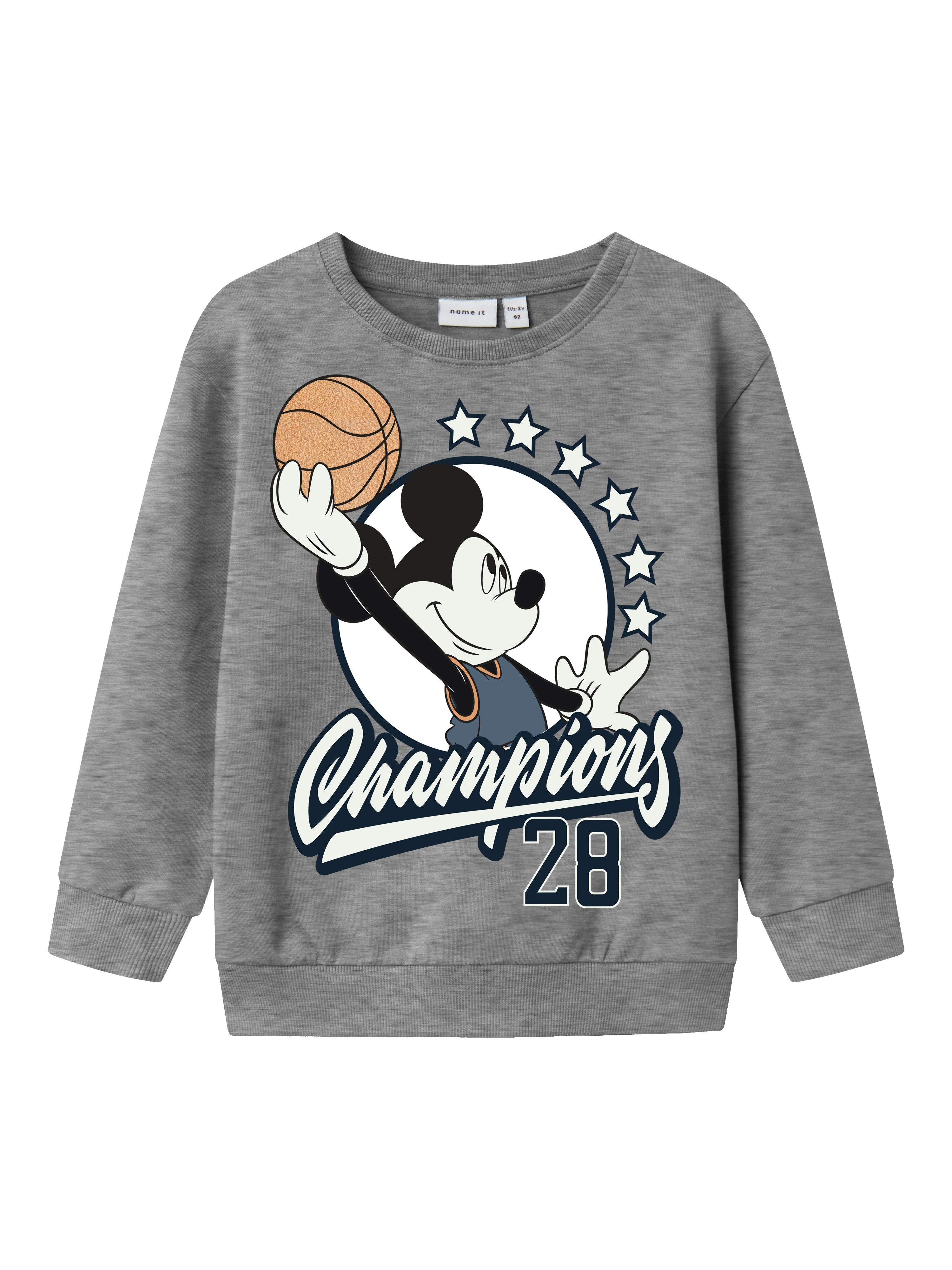 Name It Darius Mickey Mouse Sweatshirt - Grey Melange