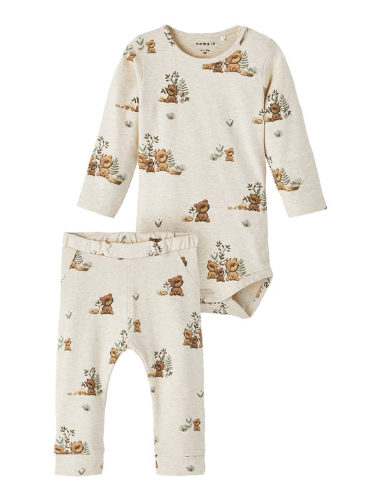Name It Dart Body & Pants Sæt - Peyote Melange