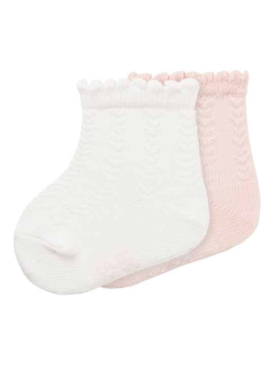Name It Ditta 2 pack strømper - Bright White/Ballerina