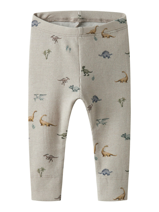 Name It Faurus Leggings med Dino - Nacreous Cloud