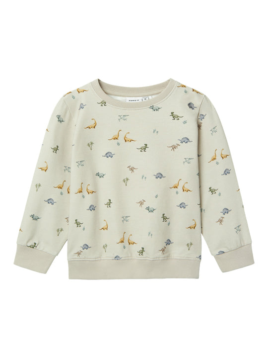 Name It Faurus Sweat shirt med Dino - Nacreous Cloud