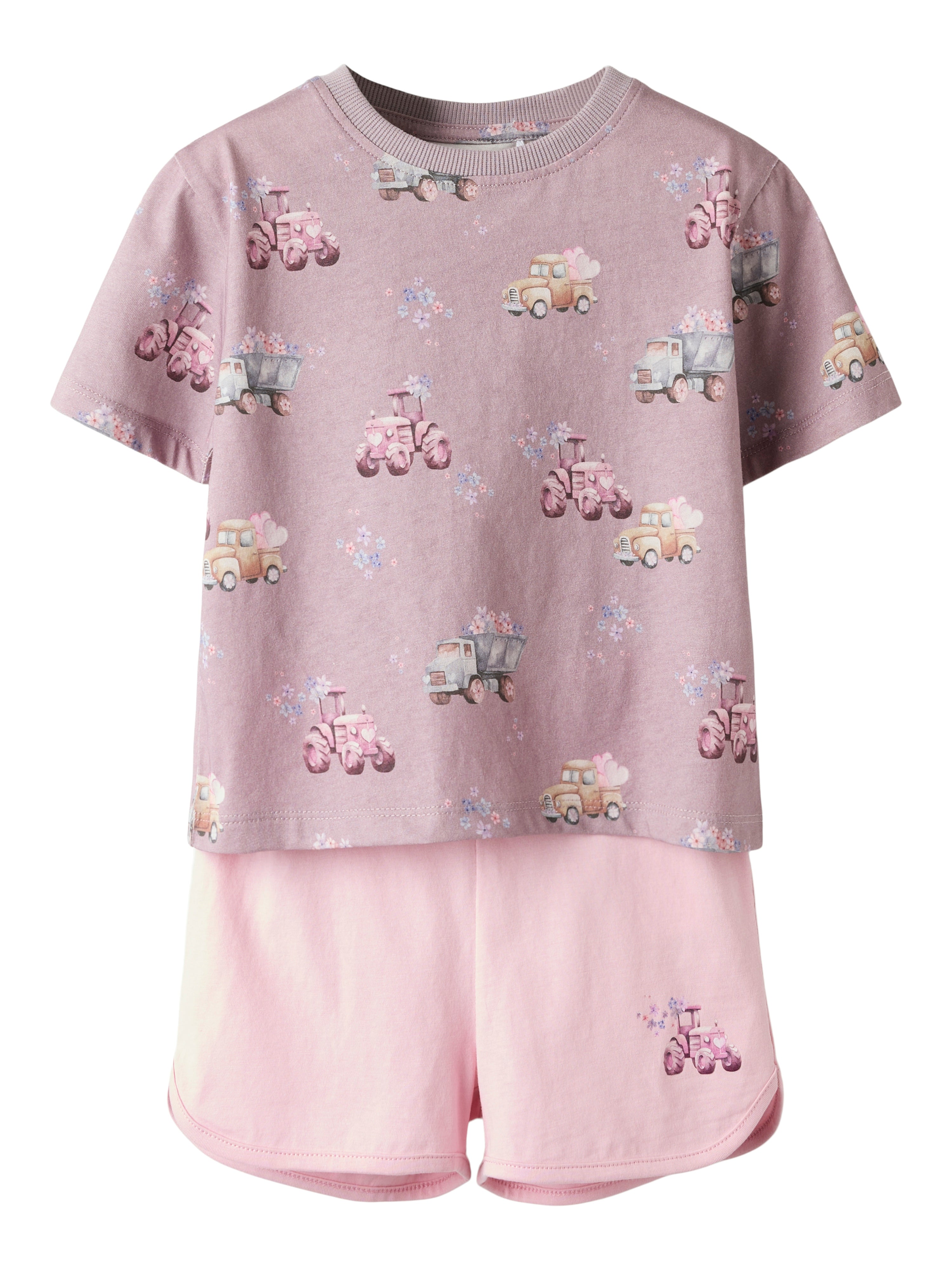 Name It Helga Shorts Sæt - Elderberry/Cameo Pink Shorts