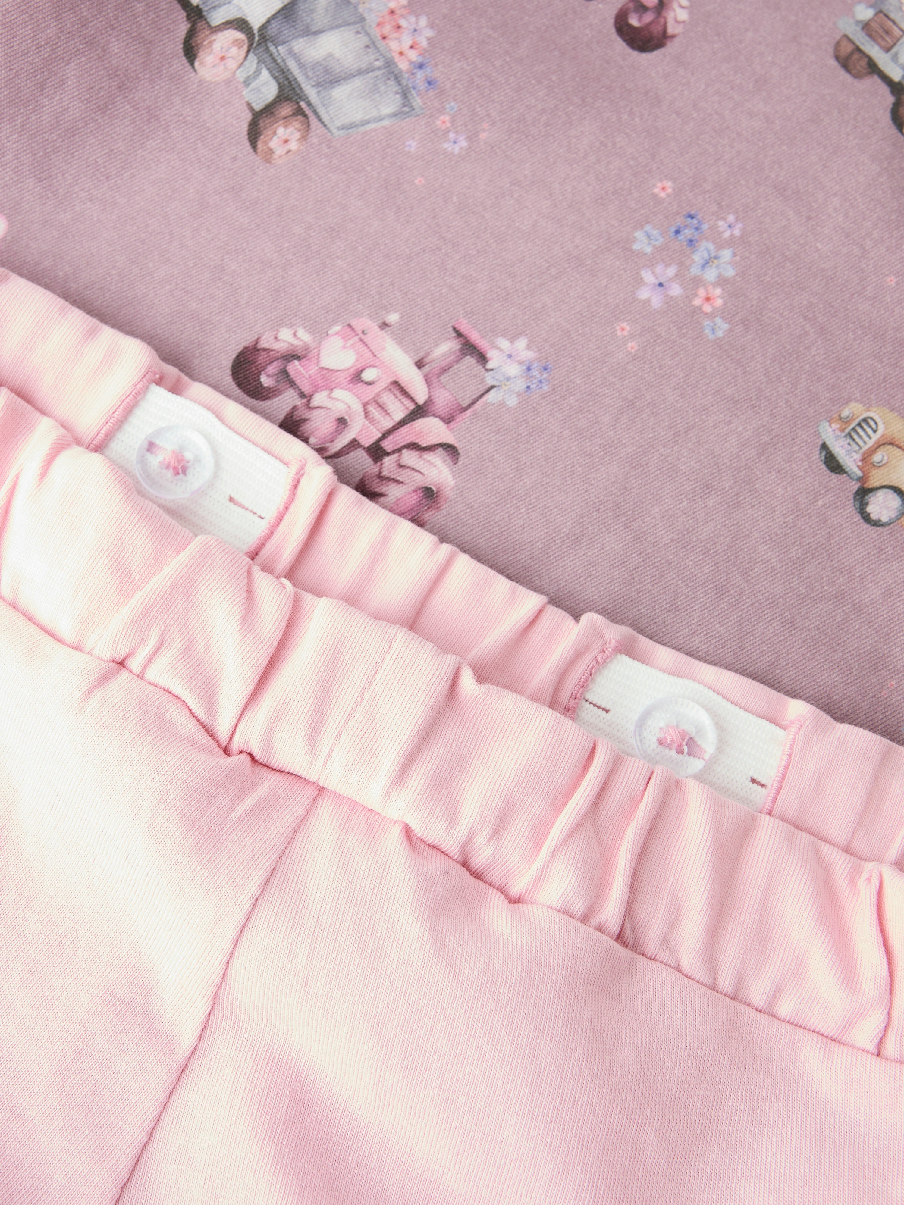 Name It Helga Shorts Sæt - Elderberry/Cameo Pink Shorts