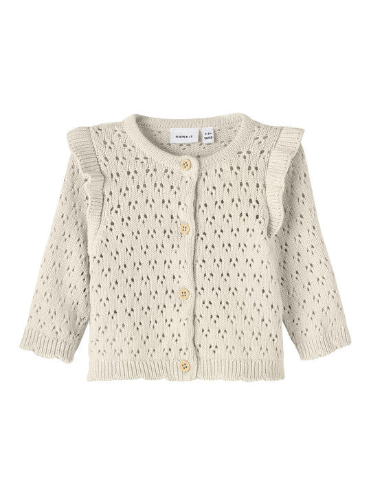 Name It Karandi Strik Cardigan - Peyote Melange