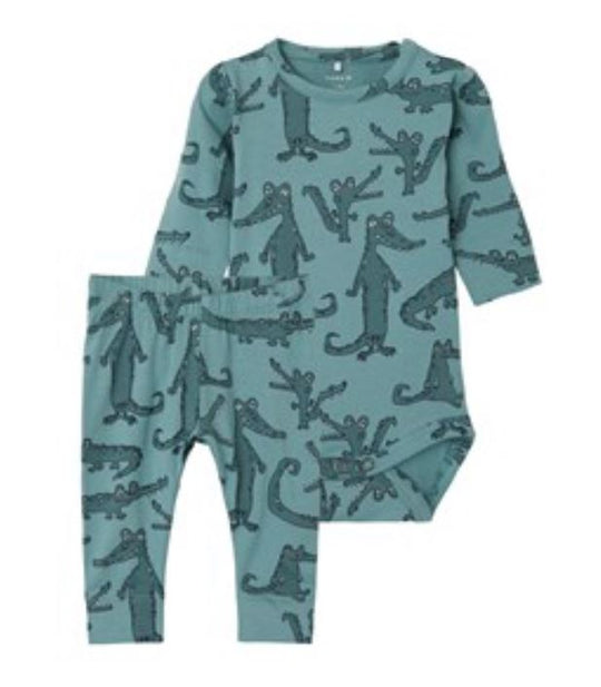 Name It Lassir Body & Pants Sæt - Trellis