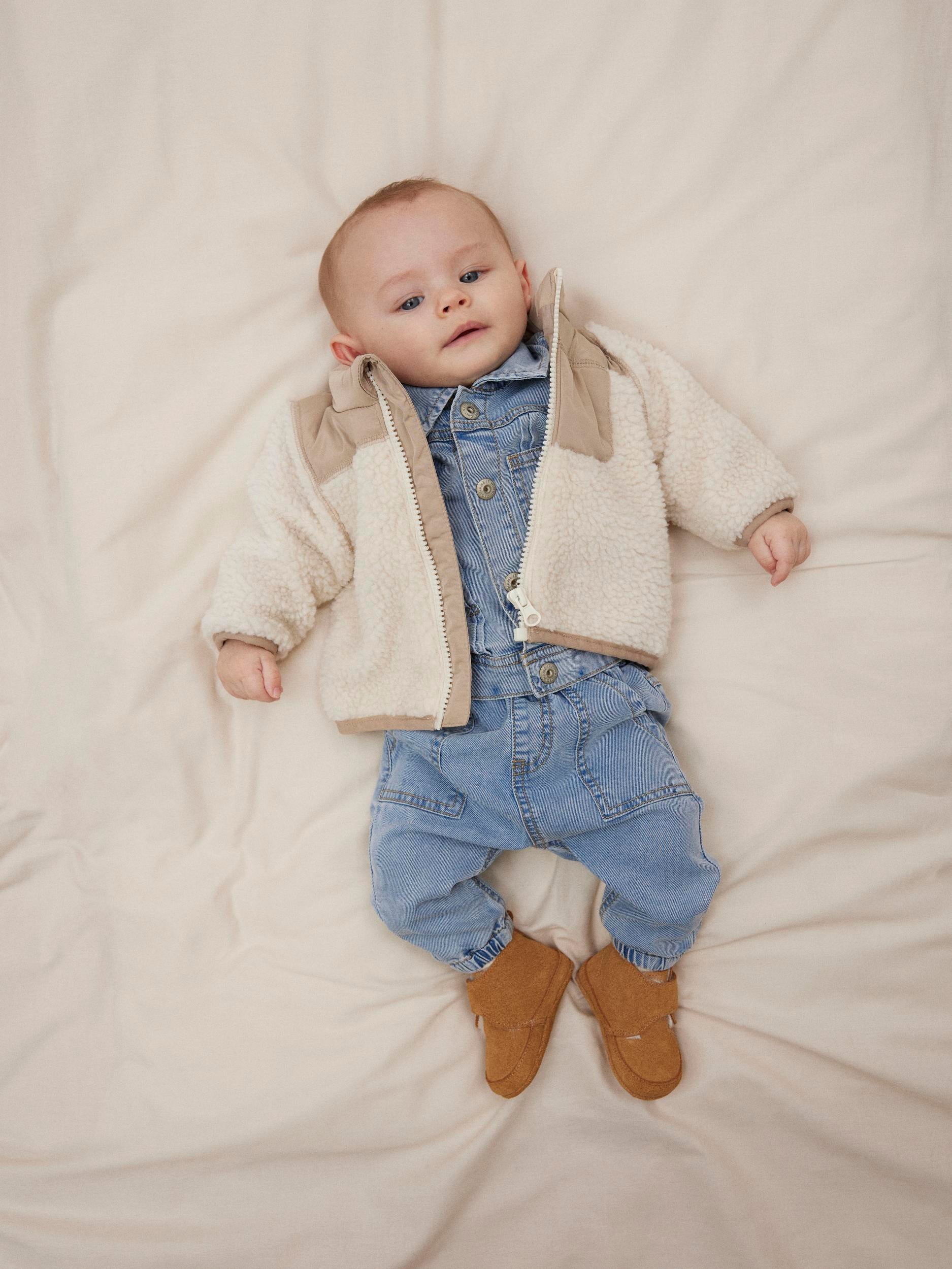 Name It Mosie Teddy Jacket - Whitecap Gray