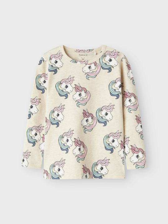 Name It Simone Top -  Peyote Melange