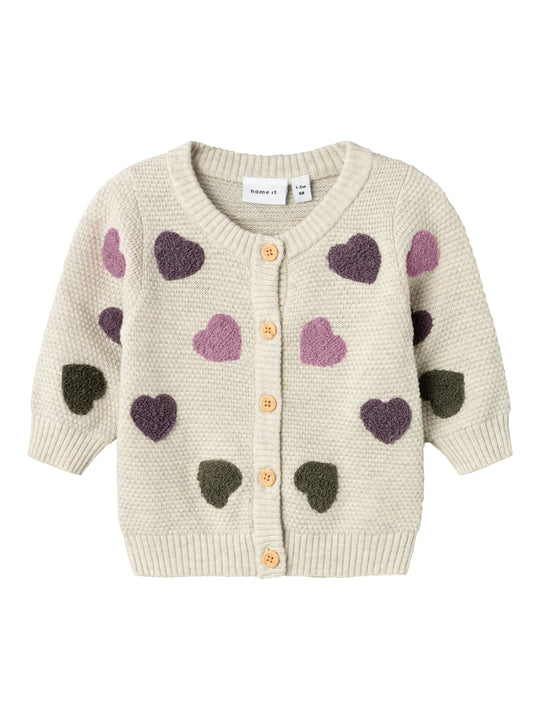 Name It Neheart Strik Cardigan - Peyote Melange