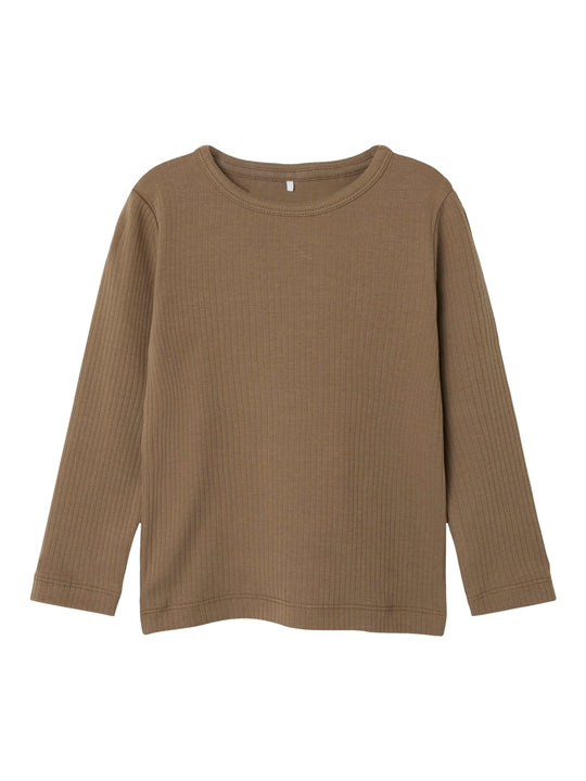 Name It Noe Slim Bluse - Walnut