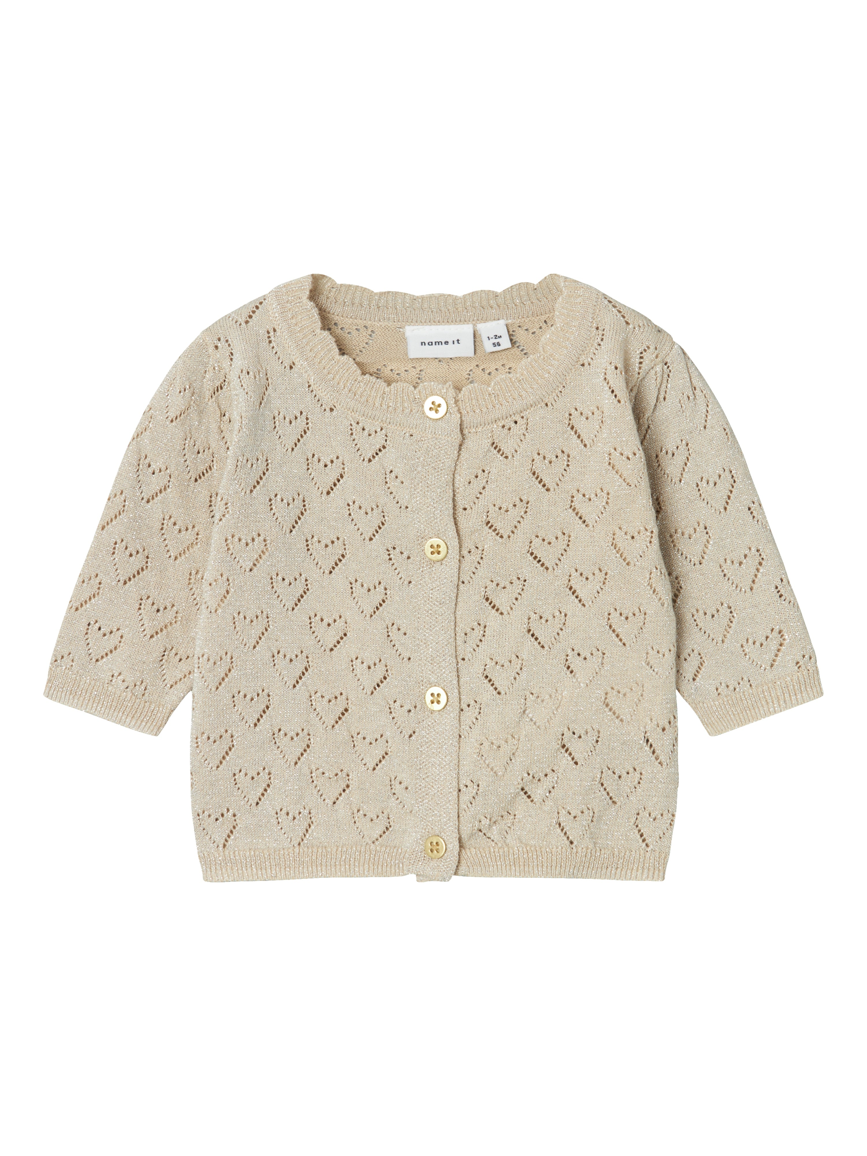 Name It Riglitter Strik Cardigan - Frosted Almond