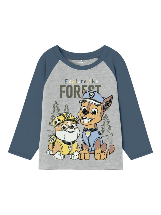 Name It Sente Paw Patrol bluse - Grey Melange