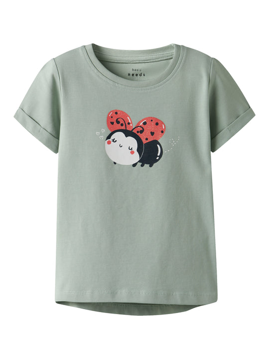 Name It Vix SS Top - Aqua Gray