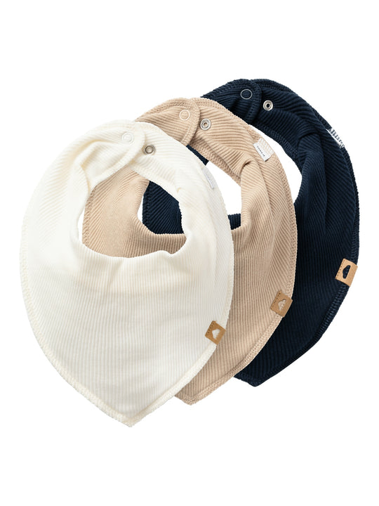 Name It Yvetti 3 pak. Hagesmæk  - Dark Sapphire, Humus & Buttercream