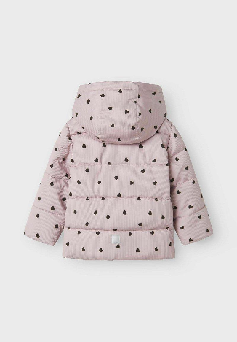 Name It Monday - Puffer Jacket - Violet Ice / Hearts