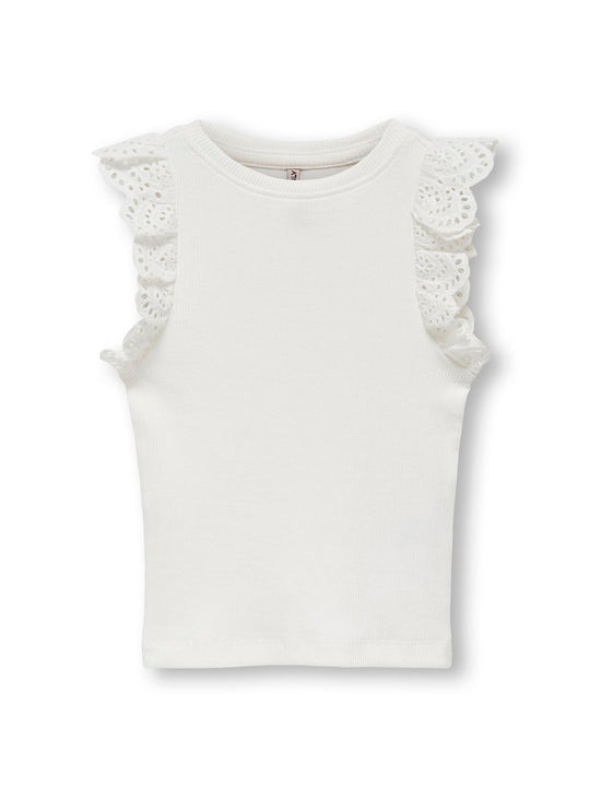Only Mini Drea S/S Top - Cloud Dancer