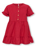 Only Mini Annabell Linen Dress - Equestrian Red