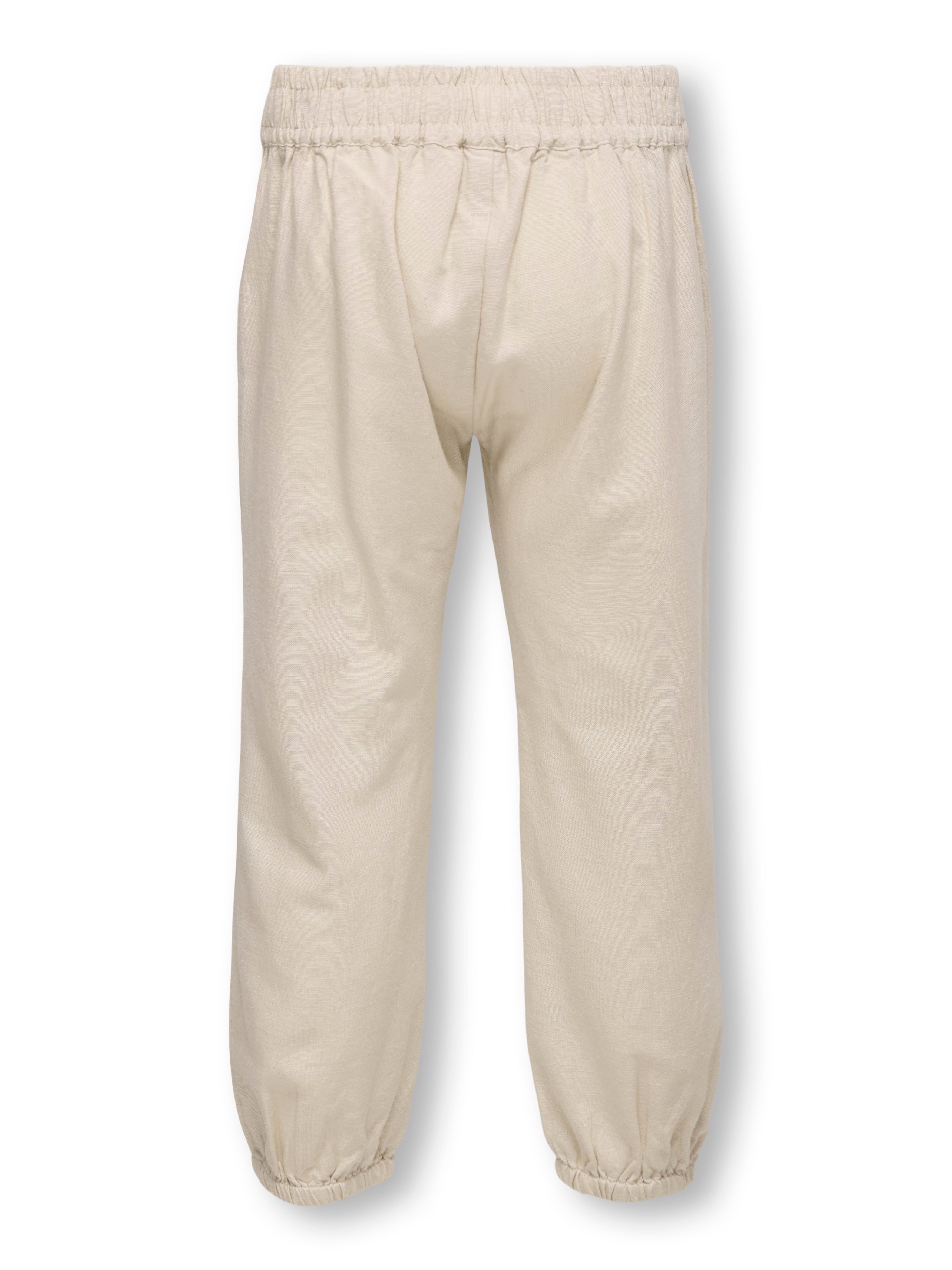 Only Mini Annabell Linen Pants - Pumice Stone