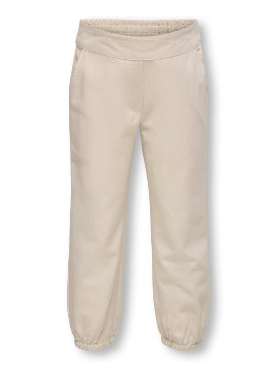 Only Mini Annabell Linen Pants - Pumice Stone
