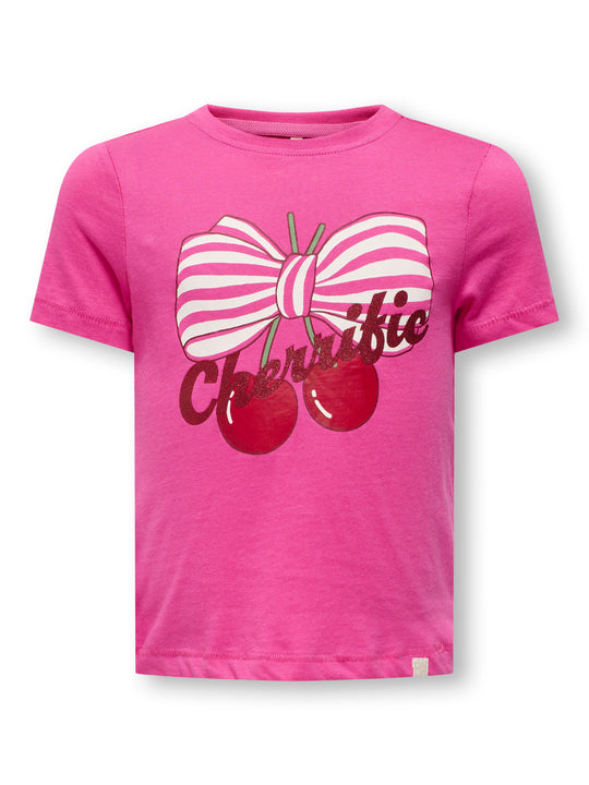 Only Mini Candy Life SS Top - Fuchsia Fedora